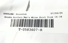 Load image into Gallery viewer, Brooks Brothers Mens White Pointed Collar Non-Iron Stretch Dress Shirt Sz 16-34