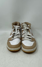 Load image into Gallery viewer, Nike Mens Air Jordan 1 Mid 554724-271 White Brown Lace-Up Sneakers Shoes Sz 9.5