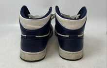 Load image into Gallery viewer, Nike Mens Air Jordan 1 Mid 554724-174 Navy Blue White Sneakers Shoes Size 11