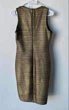 Load image into Gallery viewer, Parisian Collection Womens Black Gold Plunging V-Neck Bodycon Dress Sz 12 W/Tags