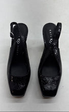 Load image into Gallery viewer, Katy Perry Womens Black Square Toe Adjustable Strap Slingback Heels Size 6.5 M