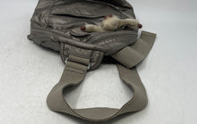 Load image into Gallery viewer, Kipling Womens Silver Beige Metallic Monkey Keychain Adjustable Strap Sling Bag
