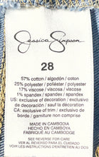 Load image into Gallery viewer, Jessica Simpson Womens Blue Medium Wash Raw Hem Denim Skinny Jeans Size 28