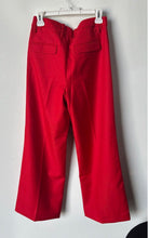 Load image into Gallery viewer, Banana Republic Womens Red Flat Front Wide-Leg Dress Pants Size 8 Petite