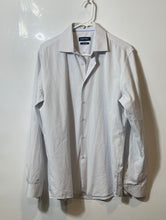 Load image into Gallery viewer, Nautica Mens Blue Long Sleeve Spread Collar Slim Fit Dress Shirt Size Medium