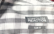 Load image into Gallery viewer, Kenneth Cole Reaction Mens White Plaid Long Sleeve Dress Shirt Size 15 32/33