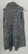 Load image into Gallery viewer, Loft Womens Gray Sleeveless Draped Shawl Collar Open Front Vest Sweater Sz XXSP