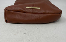 Load image into Gallery viewer, Steve Madden Womens Brown Pebbled Leather Adjustable Strap Zip Top Crossbody Bag