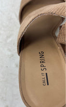 Load image into Gallery viewer, Call It Spring Womens Brown Perforated Block Heel Slingback Sandals Size 8.5