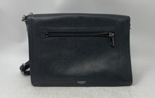 Load image into Gallery viewer, Botkier Womens Black Pebbled Leather Detachable Strap Flap Crossbody Handbag