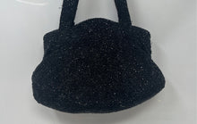 Load image into Gallery viewer, Paris Charlet Womens Black Beaded Double Handle Mini Shoulder Handbag