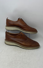 Load image into Gallery viewer, Ecco Mens ST.1 Hybrid Brown Leather Wingtip Lace-Up Oxford Shoes Size 10