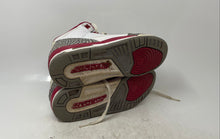 Load image into Gallery viewer, Nike Kids Air Jordan 3 Retro 398614-126 White Red Sneaker Shoes Size 5.5Y