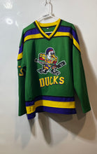 Load image into Gallery viewer, Mens Green NHL Anaheim Ducks Greg Goldberg #33 Long Sleeve Hockey Jersey Size S