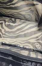 Load image into Gallery viewer, Roberta Gandolfi Womens Black Gray Animal Print Double Handle Lined Satchel Bag