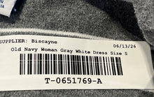 Load image into Gallery viewer, Old Navy Womens Gray White Striped Print Sleeveless Shift Dress Size S