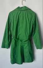 Load image into Gallery viewer, Gap Womens Green Long Sleeve Belted Double-Breasted Trench Coat Size Small