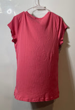 Load image into Gallery viewer, Lauren Ralph Lauren Womens Pink Cotton Short Sleeve Ribbed Lace-Up T-Shirt Sz XL