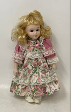 Load image into Gallery viewer, Vintage Blonde Hair Blue Eyes Collectible Porcelain Doll In Victorian Maxi Dress