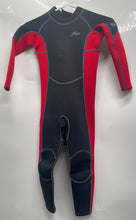 Load image into Gallery viewer, Hevto Kids Black Red Stretch Long Sleeve Crew Neck One-Piece Wetsuit Size 6