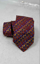 Load image into Gallery viewer, Holland & Sherry London Mens Red Blue Geometric Print Silk Designer Tie