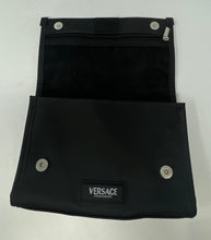 Load image into Gallery viewer, Versace Fragrances Mens Black Outer Pocket Travel Toiletry Pouch Bag