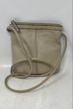 Load image into Gallery viewer, Tignanello Womens Beige Leather Inner Pockets Shoulder Crossbody Purse