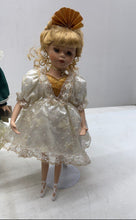 Load image into Gallery viewer, Lot Of 3 Pieces Vintage Mixed Porcelain Dolls Collectible With Outfits