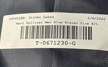 Load image into Gallery viewer, Bert Pulitzer Mens Blue Peak Lapel Double-Breasted Six-Button Blazer Size 42L