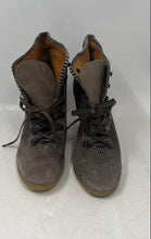 Load image into Gallery viewer, J.Crew Womens Buckley 24673 Gray Leather Wedge Heels Ankle Bootie Boots Size 8.5