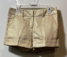 Load image into Gallery viewer, 7th Avenue New York & Company Womens White Gold Flat Front Chino Shorts Size 4