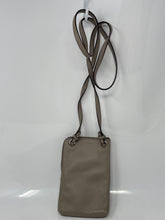 Load image into Gallery viewer, Authentic Tory Burch Womens Gray Card Holder Zipper Crossbody Bag Stained