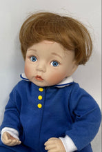 Load image into Gallery viewer, Bradley's #11846 Blue Outfit Brown Hair Collectible Porcelain Doll In Box