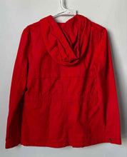 Load image into Gallery viewer, St. John's Bay Womens Red Cotton Drawstring Hooded Full-Zip Utility Jacket Sz S
