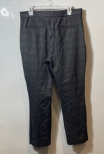 Load image into Gallery viewer, Banana Republic Womens Black Plaid Slash Pockets Flat Front Ankle Pants Size 12
