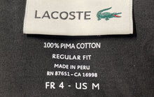 Load image into Gallery viewer, Lacoste Mens Black Cotton Regular Fit Long Sleeve Crew Neck Pullover T-Shirt M