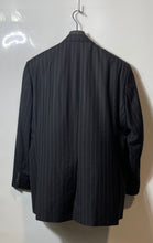 Load image into Gallery viewer, Lauren Ralph Lauren Mens Black Striped Wool Collared Two-Button Blazer Size 44R