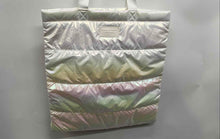 Load image into Gallery viewer, Bath & Body Works Womens White Quilted Double Strap Medium Tote Handbag