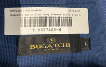 Load image into Gallery viewer, Bugatchi Uomo Mens Blue Long Sleeve Spread Collar Button-Up Shirt Size Large