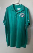 Load image into Gallery viewer, Nike Mens Green NFL Miami Dolphins Short Sleeve Collared Polo Shirt Size XL