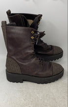 Load image into Gallery viewer, Michael Kors Womens Bryce Brown Leather Lace-Up Combat Boots Size 10M