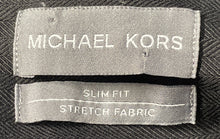 Load image into Gallery viewer, Michael Kors Mens Black Stretch Long Sleeve Slim Fit Dress Shirt Size Large
