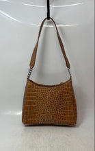 Load image into Gallery viewer, Liz Claiborne Womens Brown Alligator Embossed Leather Shoulder Handbag