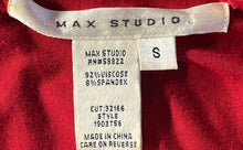 Load image into Gallery viewer, Max Studio Womens Red Deep V-Neck Sleeveless Collarless Maxi Dress Size Small