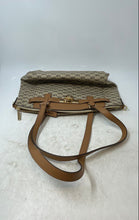 Load image into Gallery viewer, Michael Kors Womens Brown And Beige Signature Print Zipper Hamilton Satchel Bag