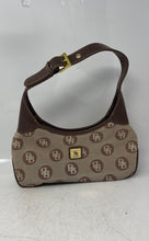 Load image into Gallery viewer, Brentano Womens Brown Monogram Inner Pockets Adjustable Strap Shoulder Bag