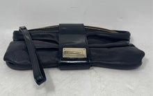 Load image into Gallery viewer, Emporio Armani Womens Black Leather Zipper Wristlet Strap Clutch Handbag