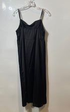 Load image into Gallery viewer, Old Navy Womens Black Sleeveless Cowl-Neck Satin Midi Slip Dress Size Medium