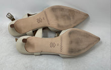 Load image into Gallery viewer, Bernardo Womens Beige Leather Pointed Toe T-Strap Kitten Slingback Heels Size 8M