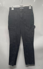 Load image into Gallery viewer, Zara Womens Black Denim Multiple Pockets Button Front Straight Leg Jeans Size 2
